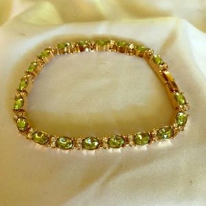 Birthstone-color tennis bracelet August